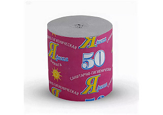 Туалетная бумага без втулки Яркая №50 (801)