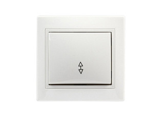 Выключатель SMARTBUY Венера  проходной 1-клавишный 10А белый, керамика (SBE-01w-10-SW12-0-c) (445)