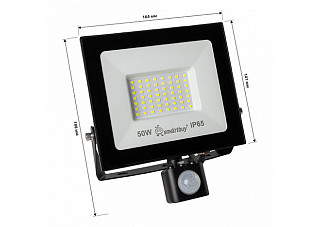 Прожектор светодиодный SMARTBUY FL с датч. движения 50Вт 6500K IP65 (SBL-EFLPIR-50-65) (121621)