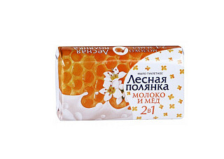 Мыло туалетное ЛЕСНАЯ ПОЛЯНКА Молоко и мед  90гр (875)