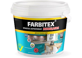 Краска ВД FARBITEX моющаяся (1,1кг)