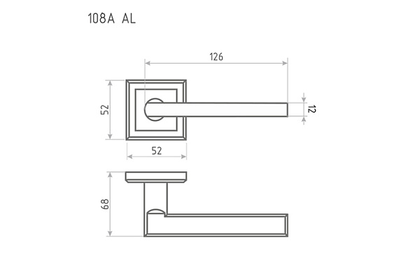 Ручка Нора-М AL 108К хром (583)