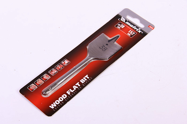 Сверло по дереву MATRIX перовое, 38 мм 6-гранный хвостовик 70430 (60/240)