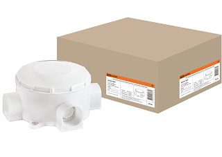 Коробка распаячная ОП D80х35мм, IP42, 3-х рожковая, белая TDM(1401-4004)