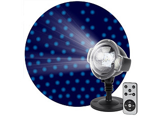 Проектор ERA ENIOP-03 LED Падающий снег мультирежим холодный свет, 220V, IP44 (12/72) (930)