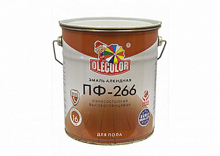 Эмаль ПФ 266 OLECOLOR желто-коричневая (20,0кг)