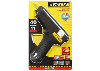 Пистолет STAYER термо-клеящий, электр. 11мм 40Вт/220В (0680-11)