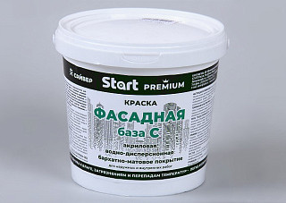 Краска ВД СТАРТ PREMIUM для фасадов  база С (1,0кг)