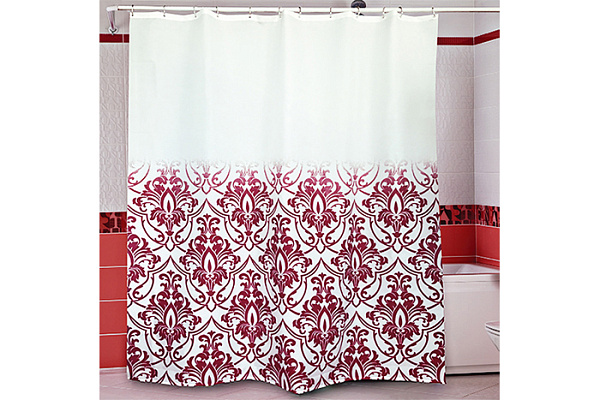Штора для ванной комнаты полиэстер MIRANDA ALINA красный (1/35)