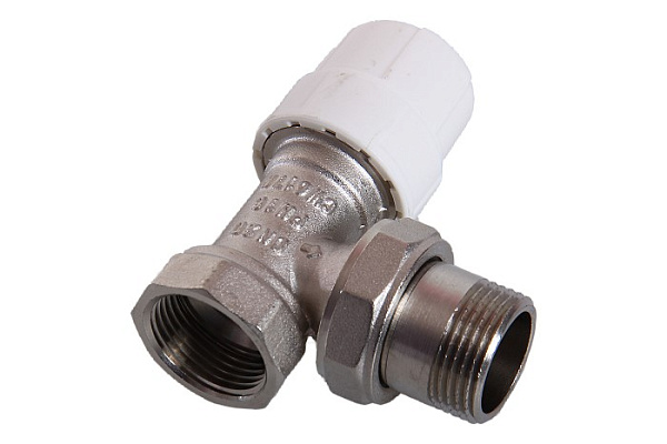 Клапан AQUALINK термостатический угловой 3\4" ДУ20 для радиатора (64/8) (2610/2624) 