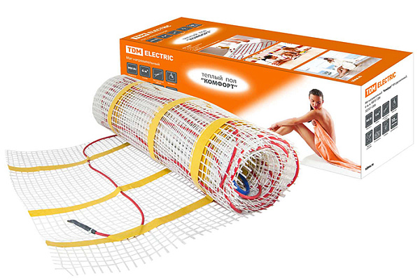 Теплый пол TDM КОМФОРТ мат двухжильный, 6 кв. м, 900 Вт (2501-0006)