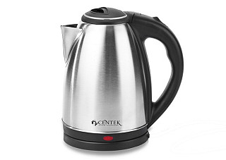 Чайник Centek CT-0035 (матовый) металл 1,5л, 2000W, хромированная вставка на крышке
