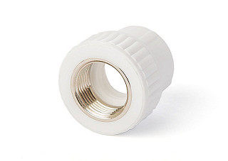 Муфта ПП комбинированная ВР 32х1/2" Lammin БЕЛЫЙ (120/30)