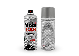 Аэрозольная автоэмаль MobiCAR металлик 640 серебристая (520мл)