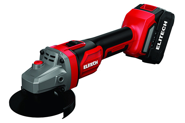 УШМ ELITECH 2012БЛ акк (ф125,б/щет,20В,1х4.0Ач Li-ion, 0-8500об/м, пл.пуск, кейс, 1,6кг)Е2213.046.01