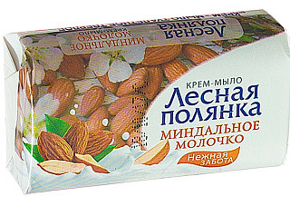 Мыло туалетное ЛЕСНАЯ ПОЛЯНКА Миндальное молочко 90гр (974)