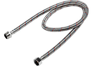 Подводка для воды AQUALINE ДУ15 (1/2") Г/Ш 40см (гайка-сталь. 100/10) (04817)
