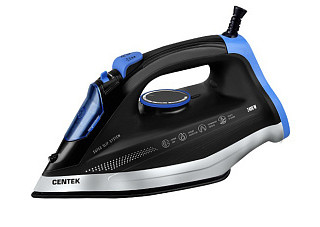 Утюг Centek CT-2315 BLACK 2600Вт, керамическая подошва, 320мл, самоочистка, паровой удар