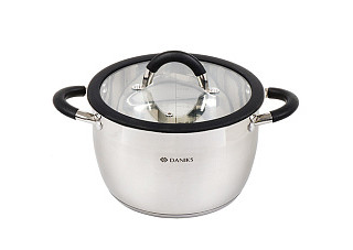 Кастрюля нержавеющая сталь Daniks Орландо GS-01435-22CA 4,9л (397624)