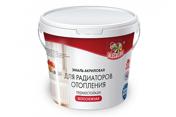 Эмаль акриловая для радиаторов отопления OLECOLOR (2,5кг) 