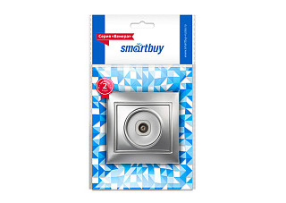 Розетка SMARTBUY Венера телевизионная 1-местная 75Ом, 5-862МГц, серебро (SBE-01s-S1-TV) (447)