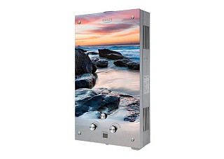 Водонагреватель газовый проточный OASIS Glass 24 BG (N) (24 Квт/12 л.мин, медь, дымоход ДУ110)
