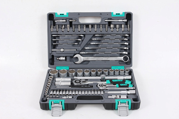 Набор STELS слесарно-монтажный 1/2, 1/4, CrV, 82 пред, Тайвань 14105 (1/3)