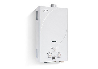 Газовый проточный водонагреватель OASIS Standart Белый РN/OR20W (20кВт/10л.мин, медь, дымоход ДУ110)