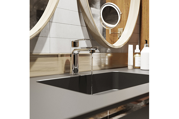 Смеситель для раковины 35k MIXLINE ML26-04 Life (Латунь,Длина излива 11см,Картридж 35мм) 