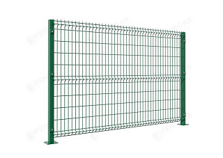 Забор 3 D ограждение панель сварная 3 D RAL 6005 Зеленый мох, ячейка 55х200мм ( 1530х2500х3,3мм)