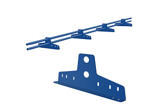 Снегодержатель для профнастила КОНТУР СТРИМ 4 опоры L-3.0м RAL-5005 (СИНИЙ)