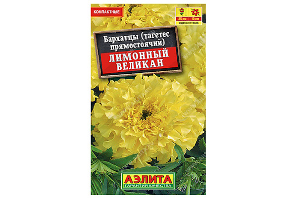 Бархатцы Лимонный Великан прямост 0,1гр Н50см сер.Новые гиганты /однолетник