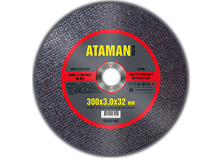 Круг отрезной (МЕТАЛЛ) 300х3,0х32мм ATAMAN 41 14A 5/25