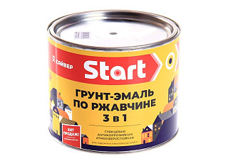 Грунт-эмаль по ржавчине 3 в 1 СТАРТ черная (1,8кг)