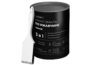 Грунт-эмаль по ржавчине ГРУНТОВИЧ черная (0,8кг)