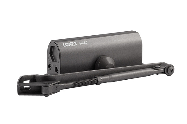 Доводчик LONEX 330 (от 50 до 120 кг) (графит) морозостойкий (322)