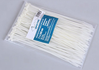 Хомуты Арктик морозостойкие 3 Х 200 белые (2,5 мм, 100шт/уп)