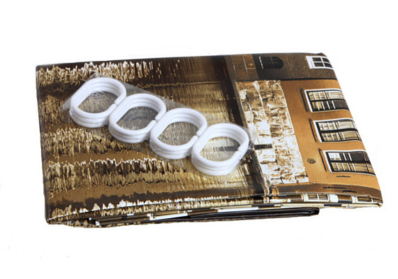 Штора для ванной комнаты ПВХ AQUA-PRIME 030D1 180х180см (1/24)