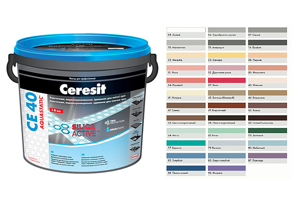 Затирка для швов ЦЕРЕЗИТ CЕ40/1 aquastatic манхеттен 1кг 3040194