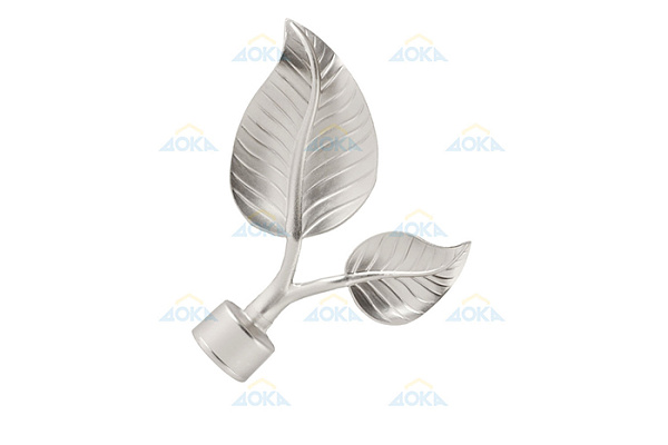 Наконечник металлический D25 Лист Большой сатин уп 2 шт