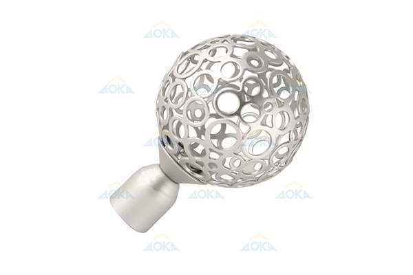 Наконечник металлический D25 Метеор сатин уп 2 шт