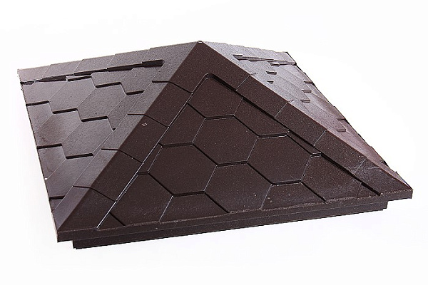 Колпак полимеркомпозитный Everest 390х390 мм (1,5 кирпича): коричневый