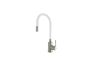 Смеситель для кухни 35k MIXLINE MLSS-0325 БЕЛЫЙ гибкий силиконовый излив