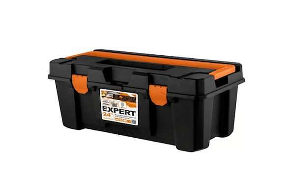 Ящик для инструментов Blocker Expert 24" с ручкой-замком черный/оранжевый BR393810028