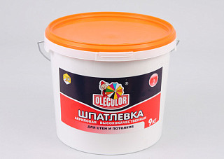 Шпатлевка OLECOLOR акриловая для стен и потолков (9,0кг)