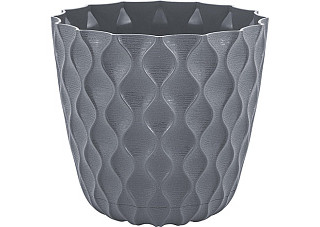 Горшок для цветов InGreen Wave вулканический серый d=270мм, 10,0л (IG6504)