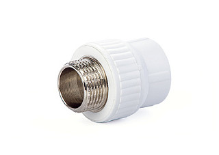 Муфта ПП комбинированная НР 20х1/2" Lammin БЕЛЫЙ (150/30)