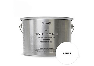 Грунт-эмаль по ржавчине Elcon 3 в1 матовая белая (2,0 кг)
