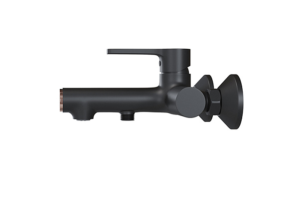 Смеситель для ванны 35k MIXLINE ML23-01 Round Black (Латунь,Длина излива18см,Картридж 35мм,ЧЕРНЫЙ)