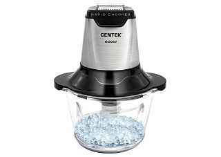 Чоппер Centek CT-1392 Сталь 600Вт, 6 лезвий, разборные ножи, стеклянная чаша (1,2л)